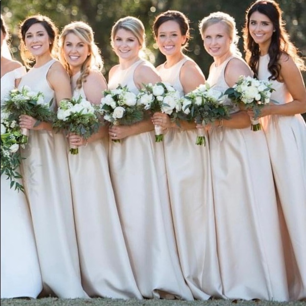 Alfred Sung D707 Palomino Bridesmaids Dress SZ 14